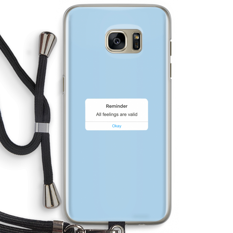 Reminder: Samsung Galaxy S7 Edge Transparant Hoesje met koord
