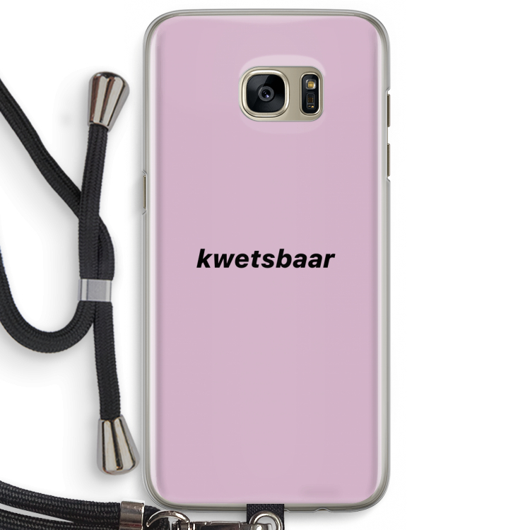 kwetsbaar: Samsung Galaxy S7 Edge Transparant Hoesje met koord