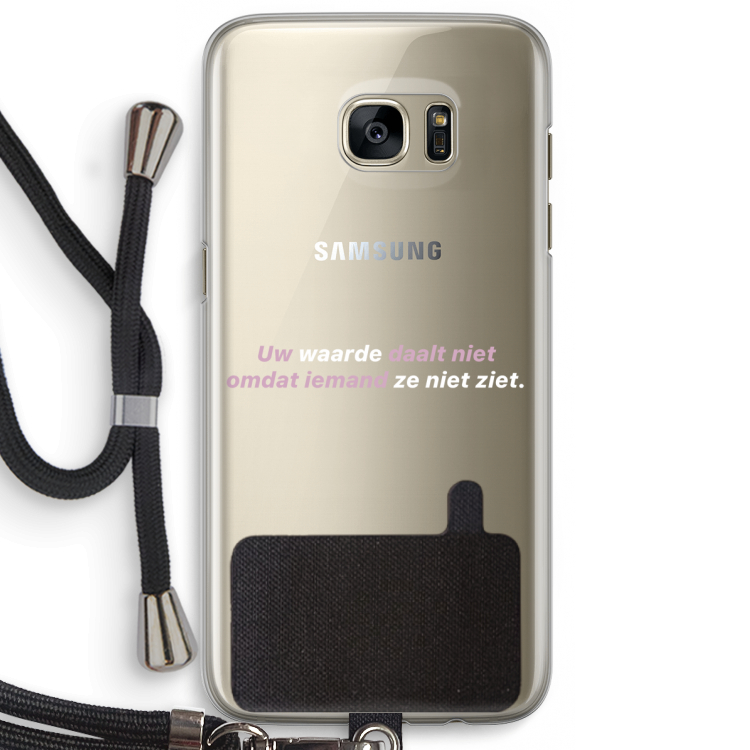 uw waarde daalt niet: Samsung Galaxy S7 Edge Transparant Hoesje met koord