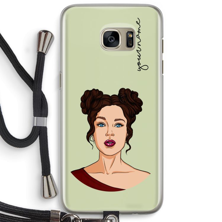 Pop-Art Creator: Samsung Galaxy S7 Edge Transparant Hoesje met koord