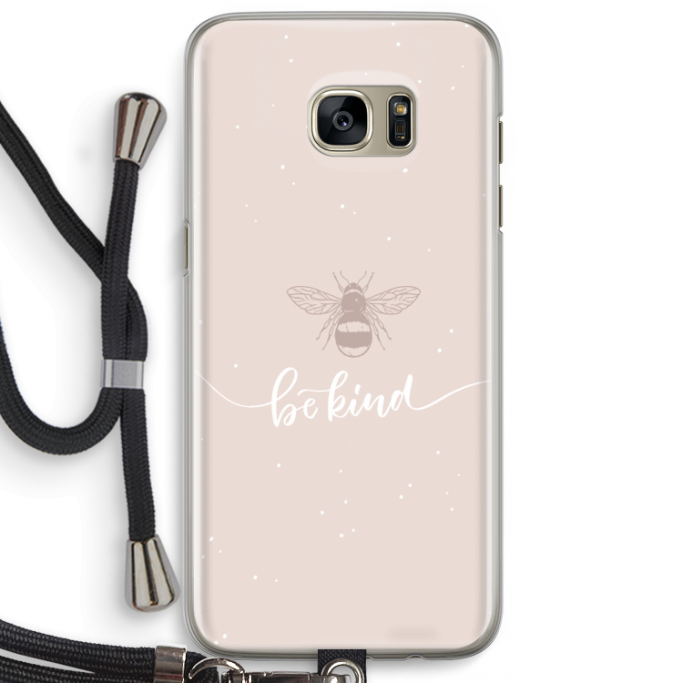 Be(e) kind: Samsung Galaxy S7 Edge Transparant Hoesje met koord