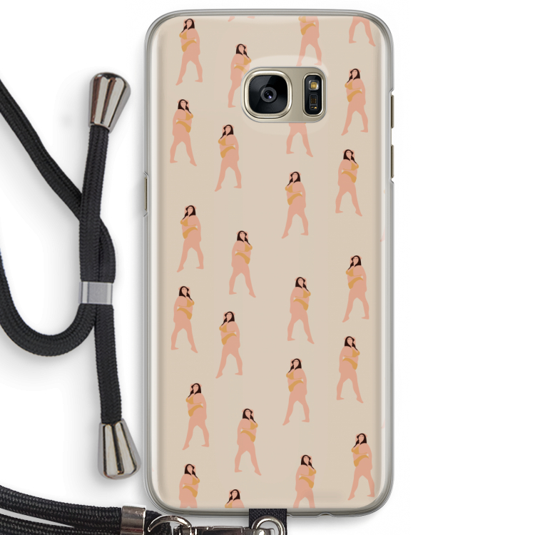 You're so golden: Samsung Galaxy S7 Edge Transparant Hoesje met koord