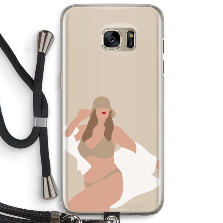 One of a kind: Samsung Galaxy S7 Edge Transparant Hoesje met koord