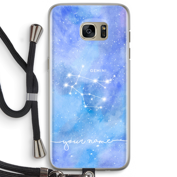 Sterrenbeeld - Licht: Samsung Galaxy S7 Edge Transparant Hoesje met koord