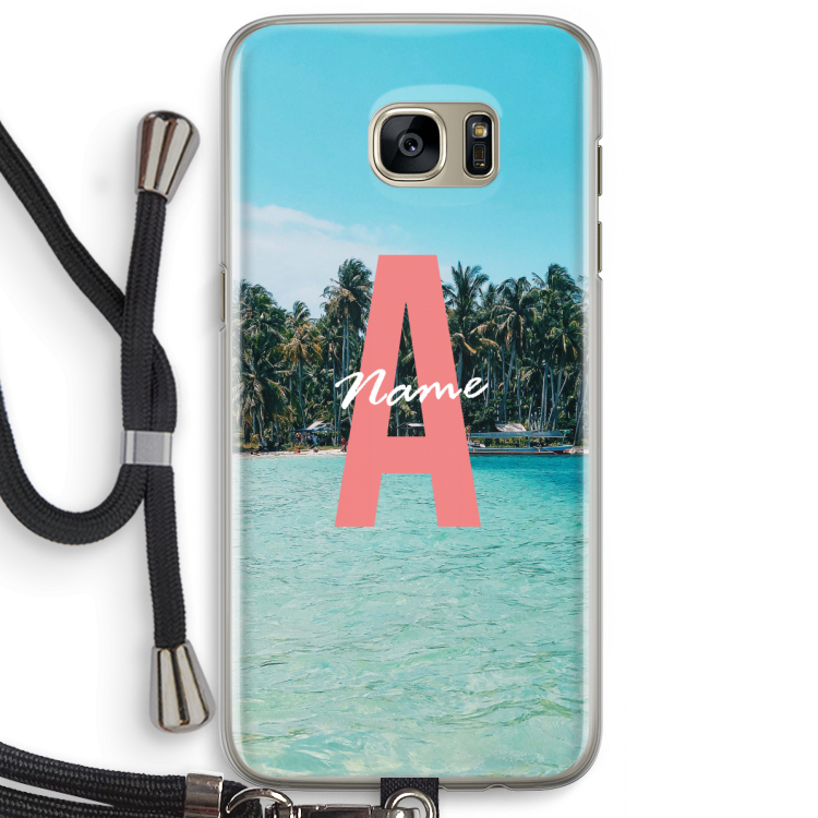 Pacific Dream: Samsung Galaxy S7 Edge Transparant Hoesje met koord