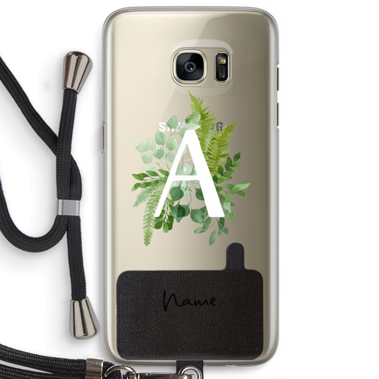 Green Brush: Samsung Galaxy S7 Edge Transparant Hoesje met koord