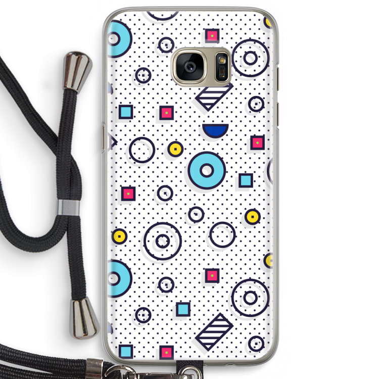8-bit N°9: Samsung Galaxy S7 Edge Transparant Hoesje met koord
