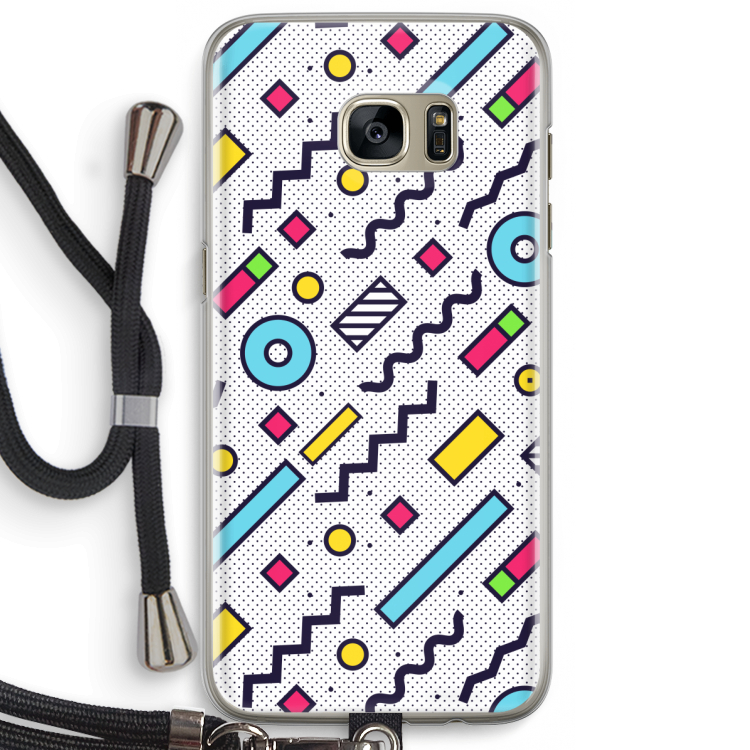 8-bit N°8: Samsung Galaxy S7 Edge Transparant Hoesje met koord
