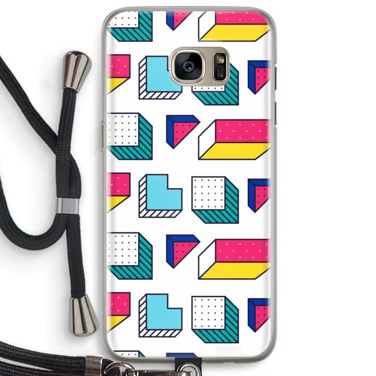 8-bit N°7: Samsung Galaxy S7 Edge Transparant Hoesje met koord