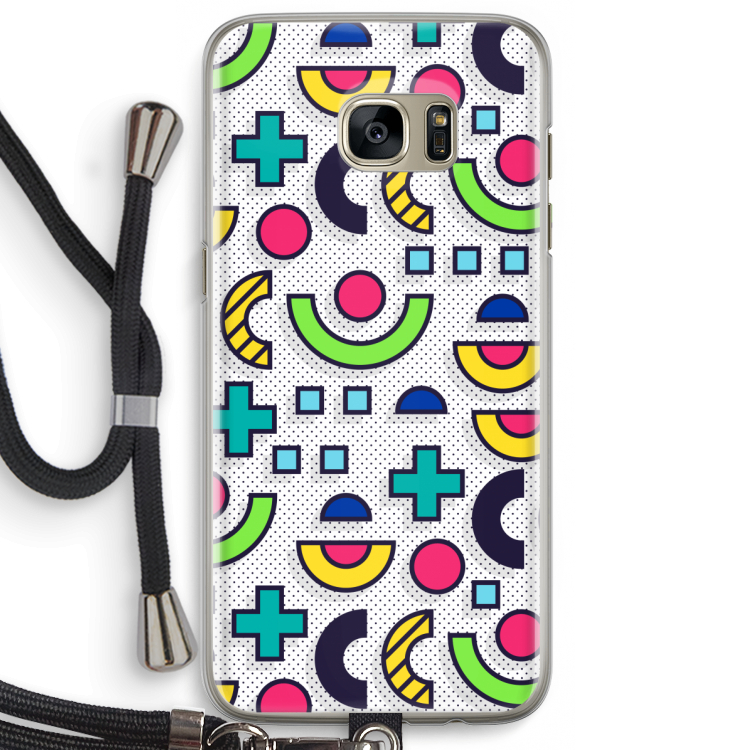 8-bit N°6: Samsung Galaxy S7 Edge Transparant Hoesje met koord