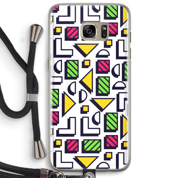 8-bit N°4: Samsung Galaxy S7 Edge Transparant Hoesje met koord