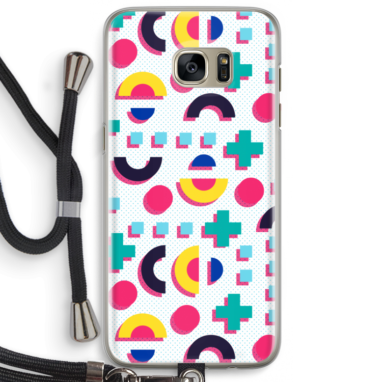 8-bit N°2: Samsung Galaxy S7 Edge Transparant Hoesje met koord