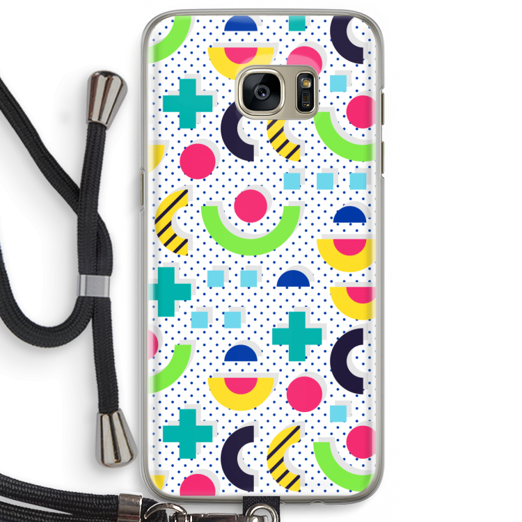 8-bit N°1: Samsung Galaxy S7 Edge Transparant Hoesje met koord