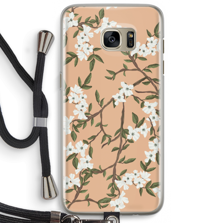 Blossoming spring: Samsung Galaxy S7 Edge Transparant Hoesje met koord