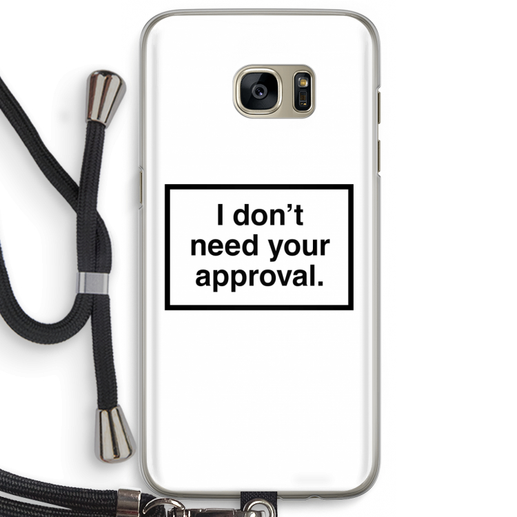 Don't need approval: Samsung Galaxy S7 Edge Transparant Hoesje met koord