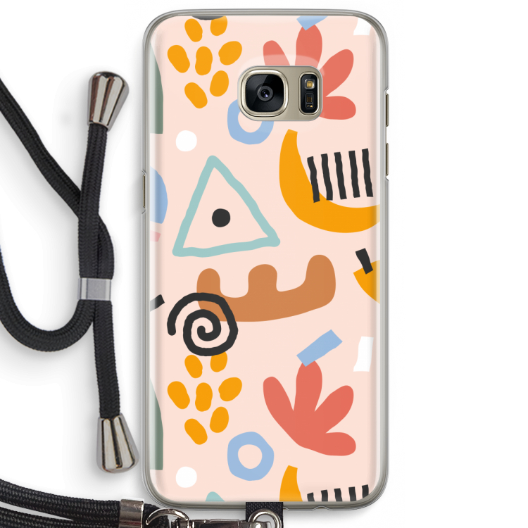 Abstract: Samsung Galaxy S7 Edge Transparant Hoesje met koord