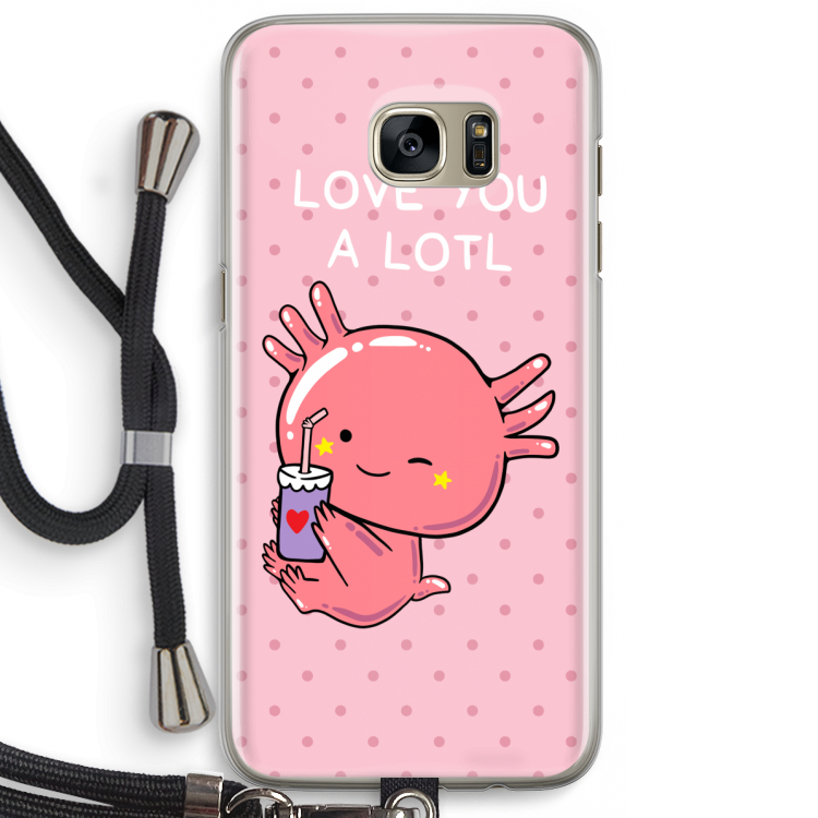 Love You A Lotl: Samsung Galaxy S7 Edge Transparant Hoesje met koord