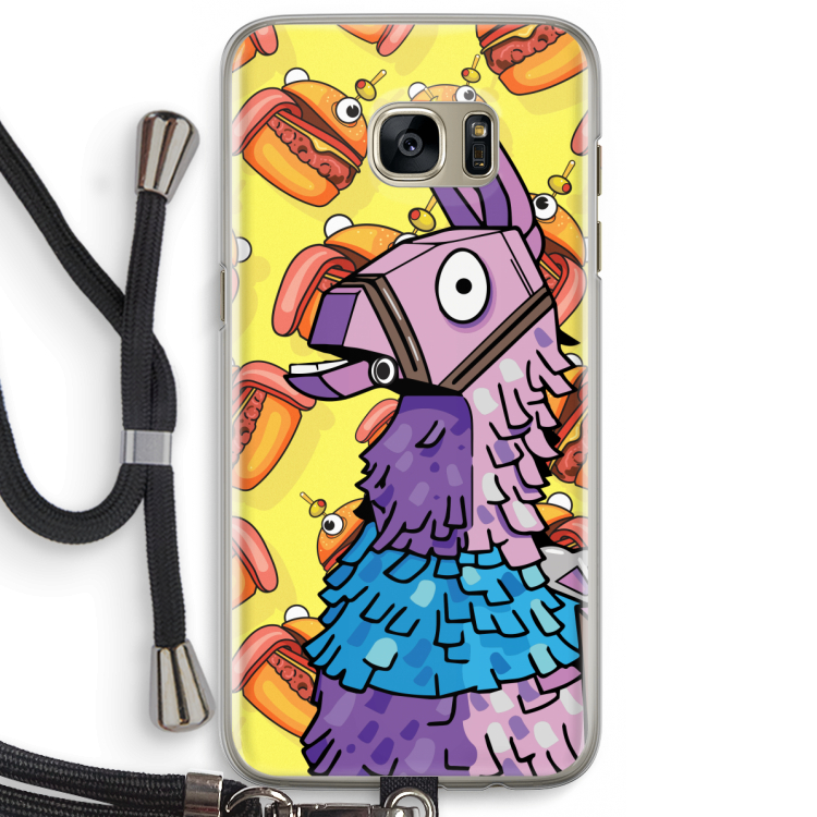 Loot Burger: Samsung Galaxy S7 Edge Transparant Hoesje met koord
