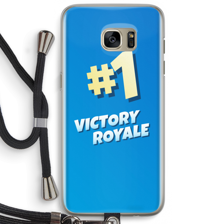 Victory Royale: Samsung Galaxy S7 Edge Transparant Hoesje met koord