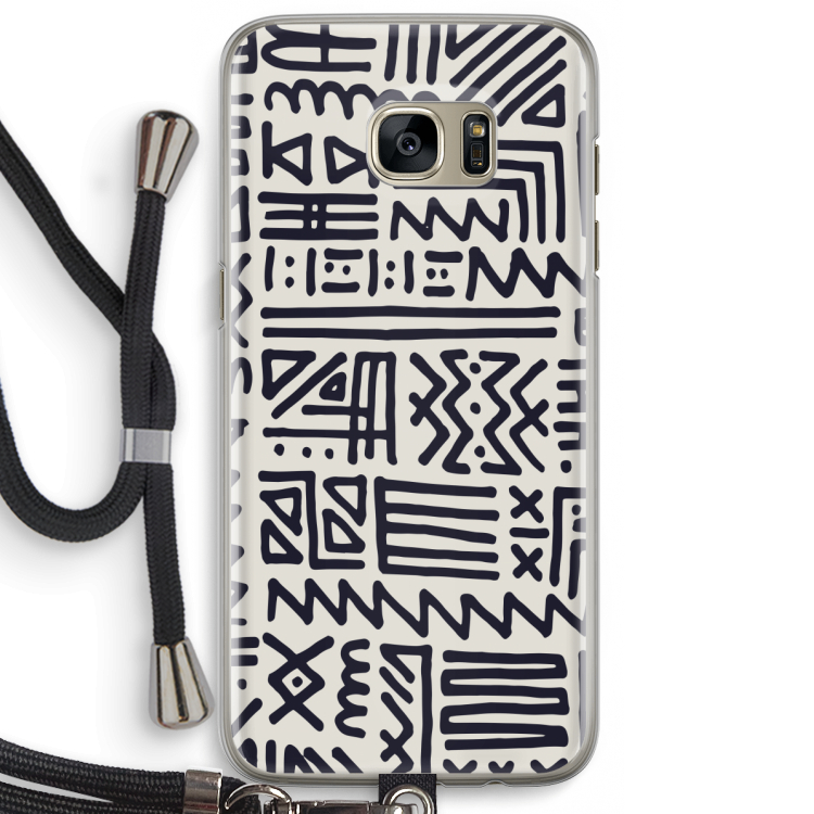 Marrakech print: Samsung Galaxy S7 Edge Transparant Hoesje met koord