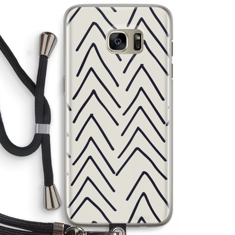Marrakech Arrows: Samsung Galaxy S7 Edge Transparant Hoesje met koord