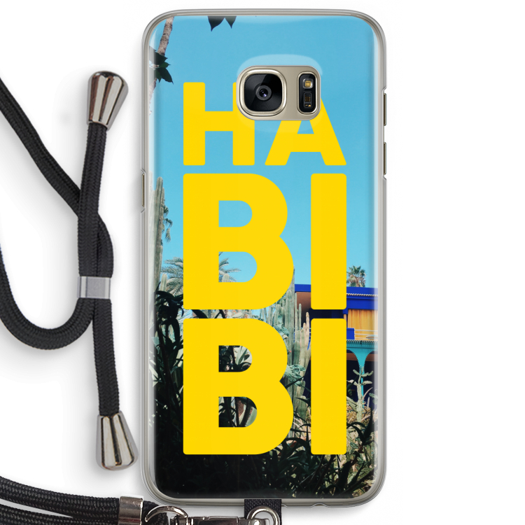 Habibi Majorelle : Samsung Galaxy S7 Edge Transparant Hoesje met koord
