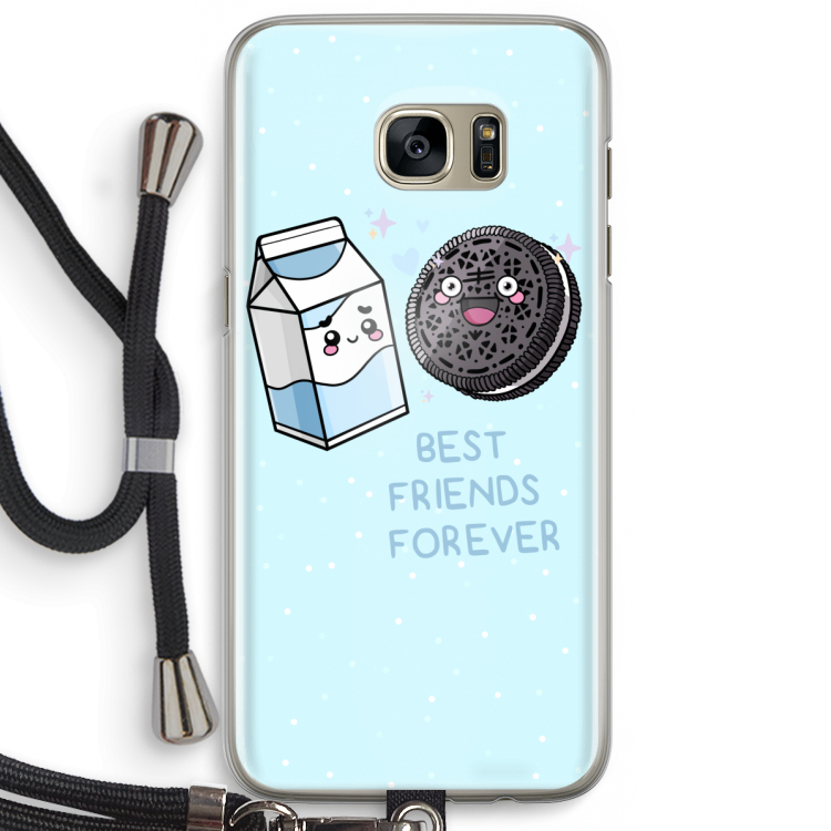 Best Friend Forever: Samsung Galaxy S7 Edge Transparant Hoesje met koord