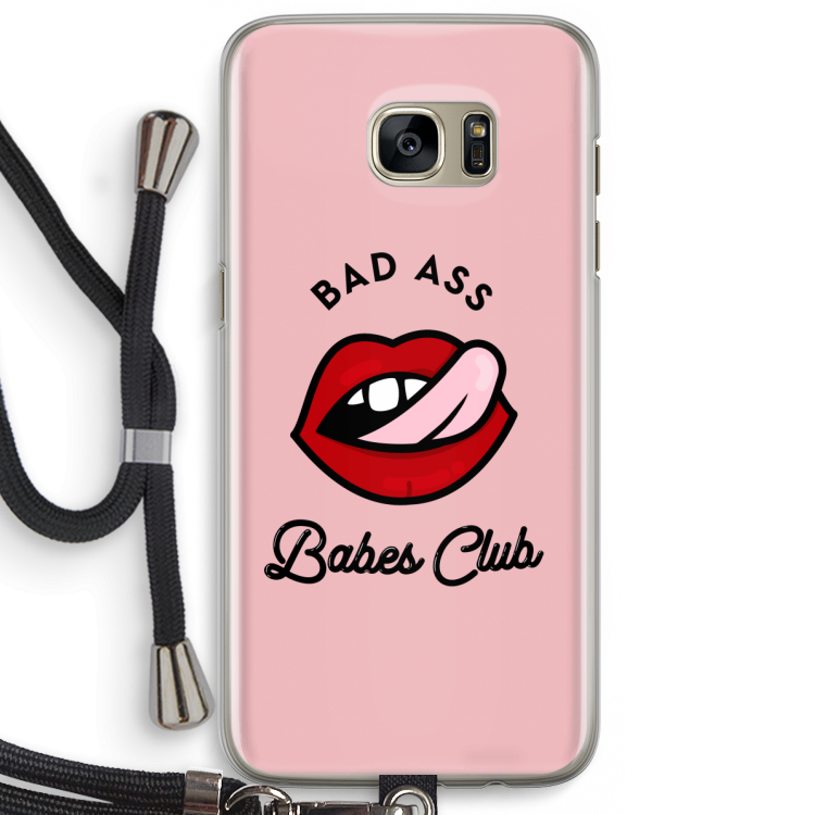 Badass Babes Club: Samsung Galaxy S7 Edge Transparant Hoesje met koord