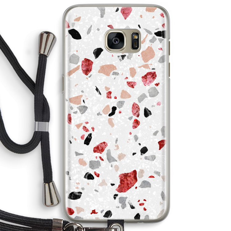 Terrazzo N°12: Samsung Galaxy S7 Edge Transparant Hoesje met koord
