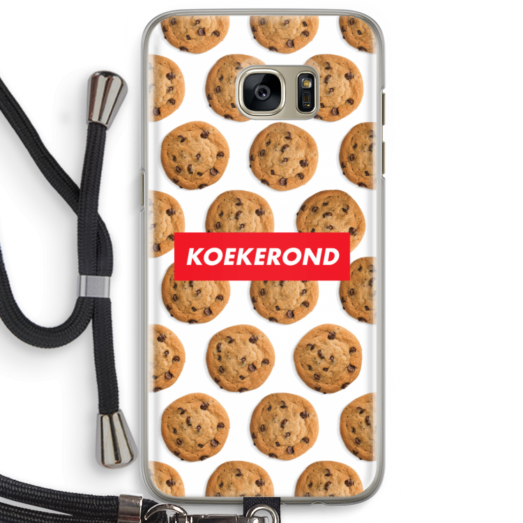 Koekerond: Samsung Galaxy S7 Edge Transparant Hoesje met koord