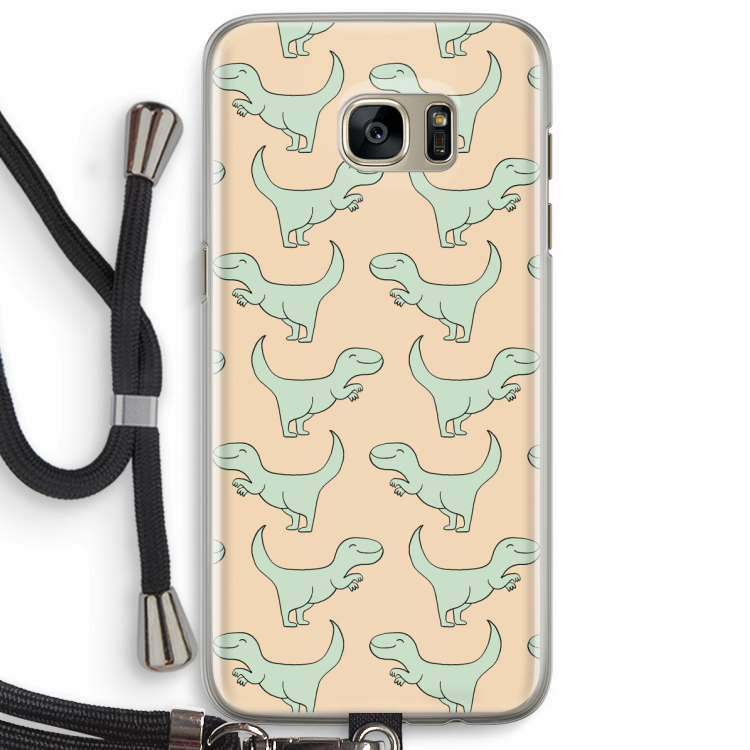 Dinos: Samsung Galaxy S7 Edge Transparant Hoesje met koord