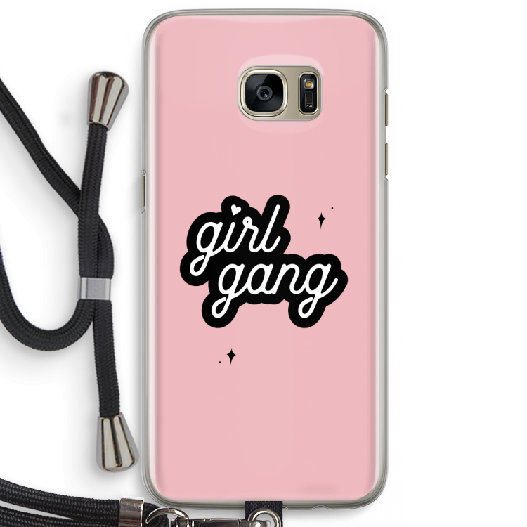 Girl Gang: Samsung Galaxy S7 Edge Transparant Hoesje met koord