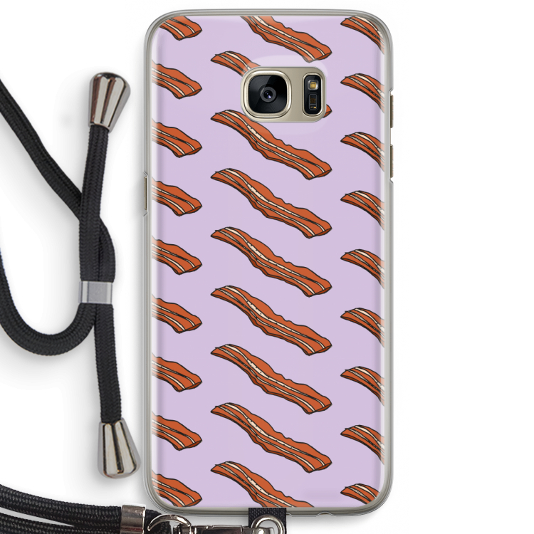 Bacon to my eggs #2: Samsung Galaxy S7 Edge Transparant Hoesje met koord