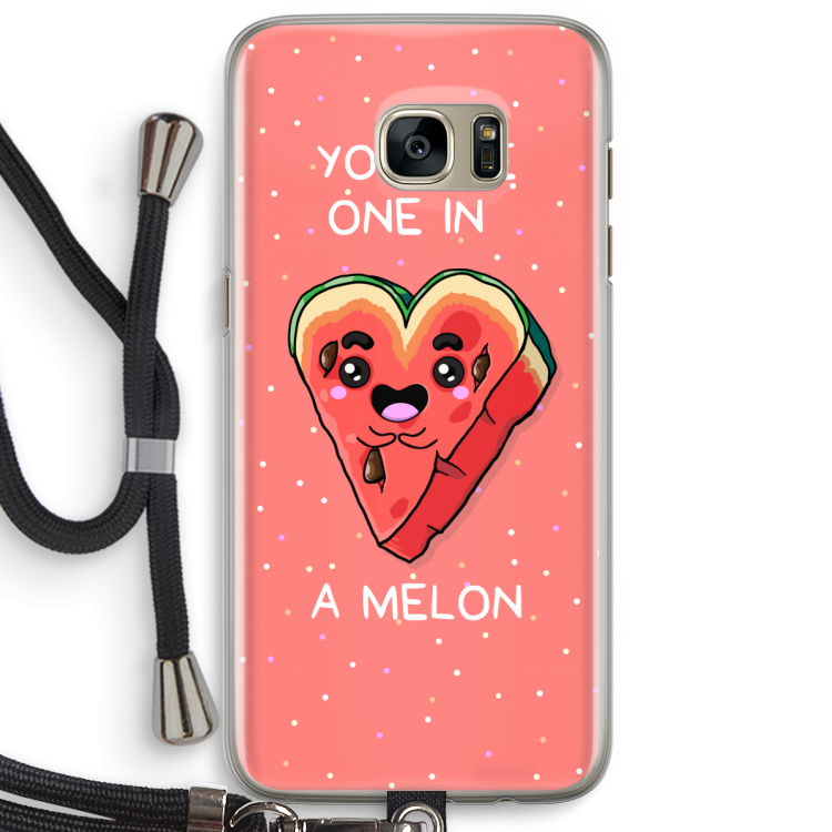 One In A Melon: Samsung Galaxy S7 Edge Transparant Hoesje met koord