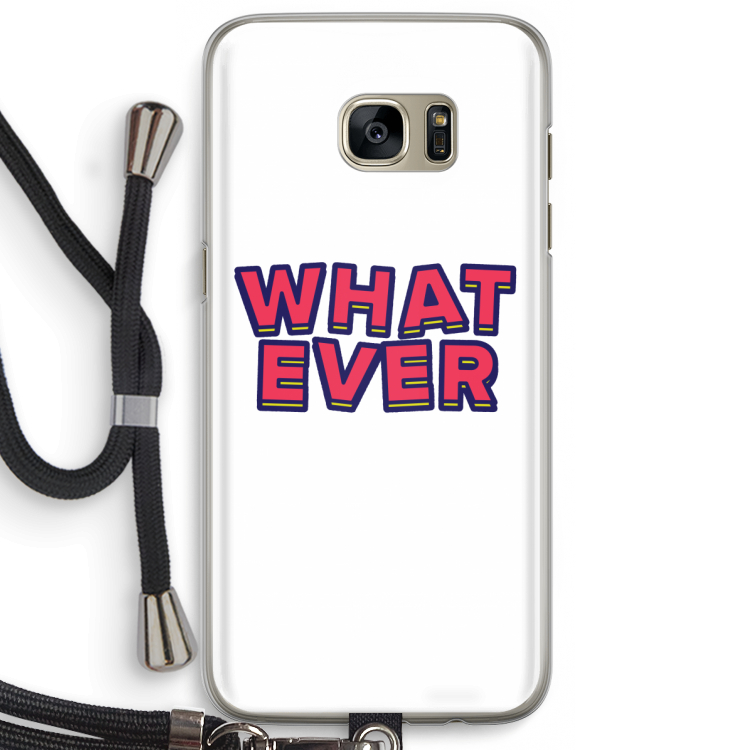 Whatever: Samsung Galaxy S7 Edge Transparant Hoesje met koord