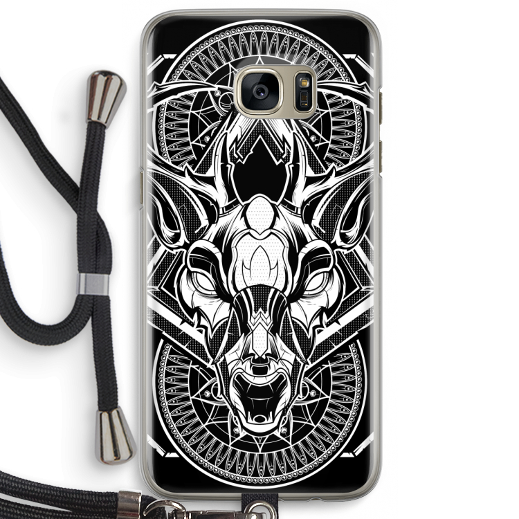 Oh Deer: Samsung Galaxy S7 Edge Transparant Hoesje met koord
