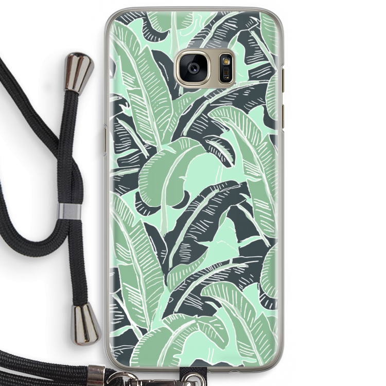 This Sh*t Is Bananas: Samsung Galaxy S7 Edge Transparant Hoesje met koord