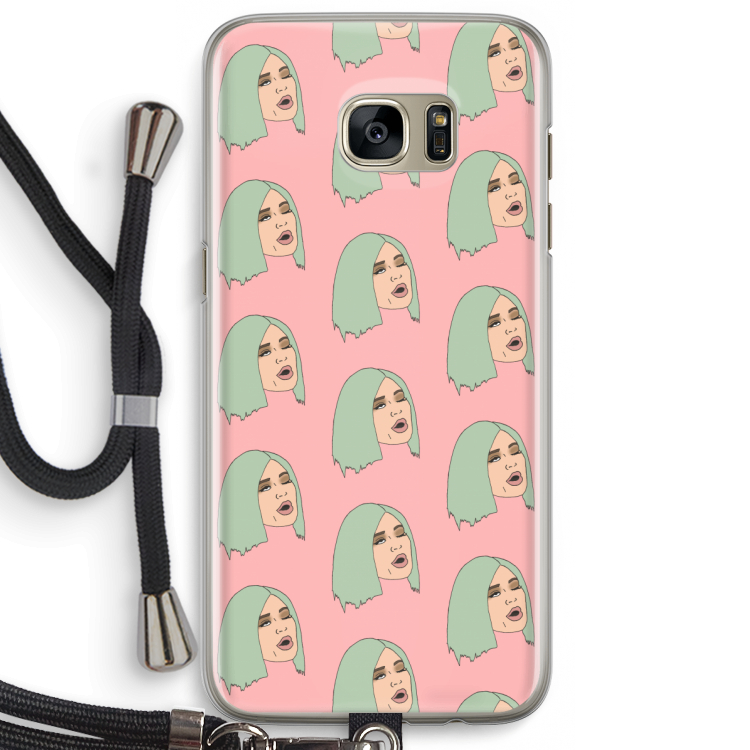 King Kylie: Samsung Galaxy S7 Edge Transparant Hoesje met koord