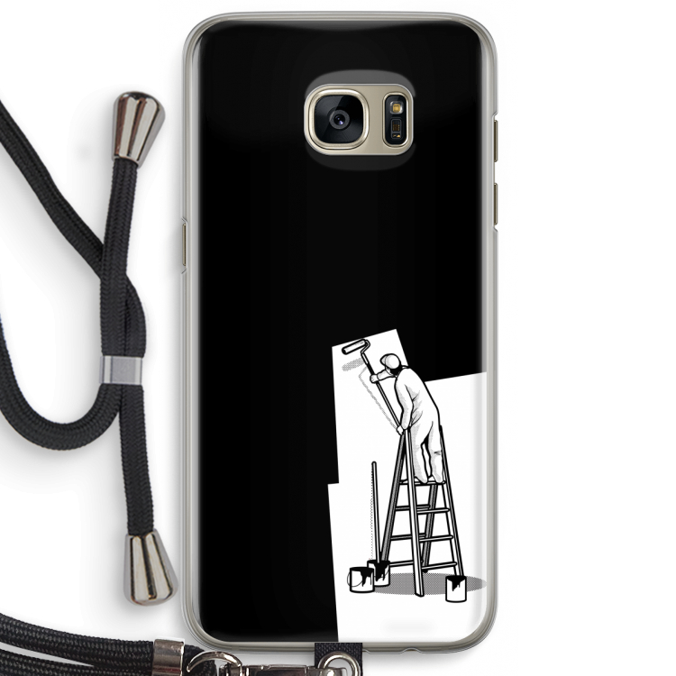 Musketon Painter: Samsung Galaxy S7 Edge Transparant Hoesje met koord