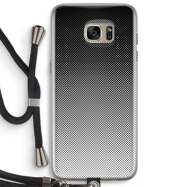 Musketon Halftone: Samsung Galaxy S7 Edge Transparant Hoesje met koord