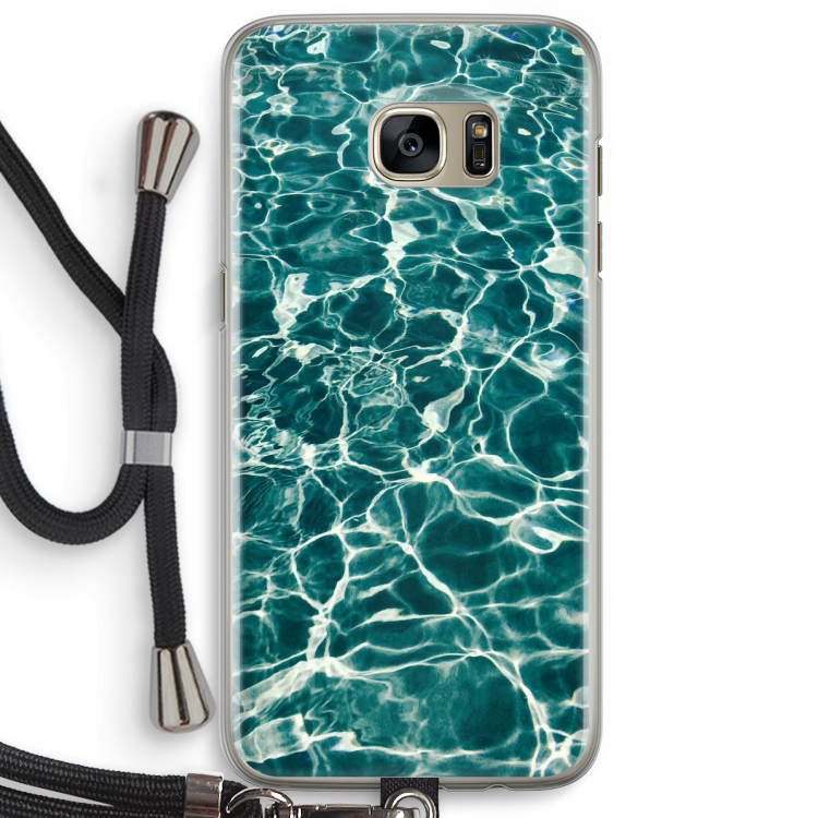Weerkaatsing water: Samsung Galaxy S7 Edge Transparant Hoesje met koord