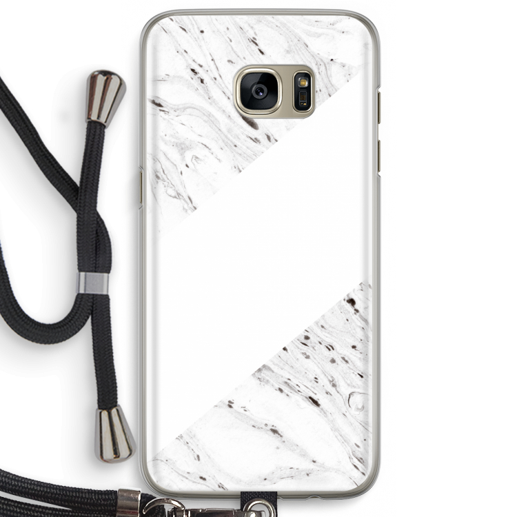 Biggest stripe: Samsung Galaxy S7 Edge Transparant Hoesje met koord