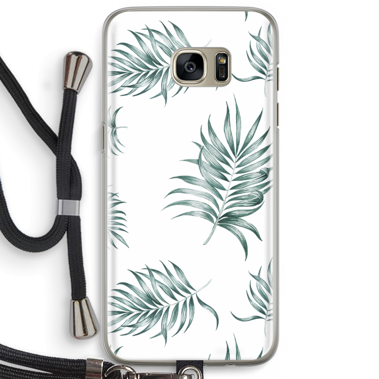 Simple leaves: Samsung Galaxy S7 Edge Transparant Hoesje met koord