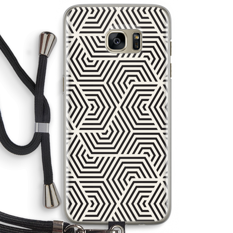 Magic pattern: Samsung Galaxy S7 Edge Transparant Hoesje met koord