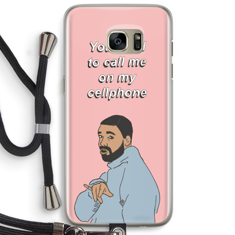 Hotline bling: Samsung Galaxy S7 Edge Transparant Hoesje met koord