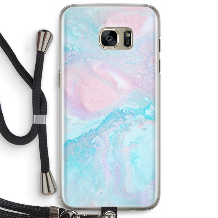 Fantasie pastel: Samsung Galaxy S7 Edge Transparant Hoesje met koord