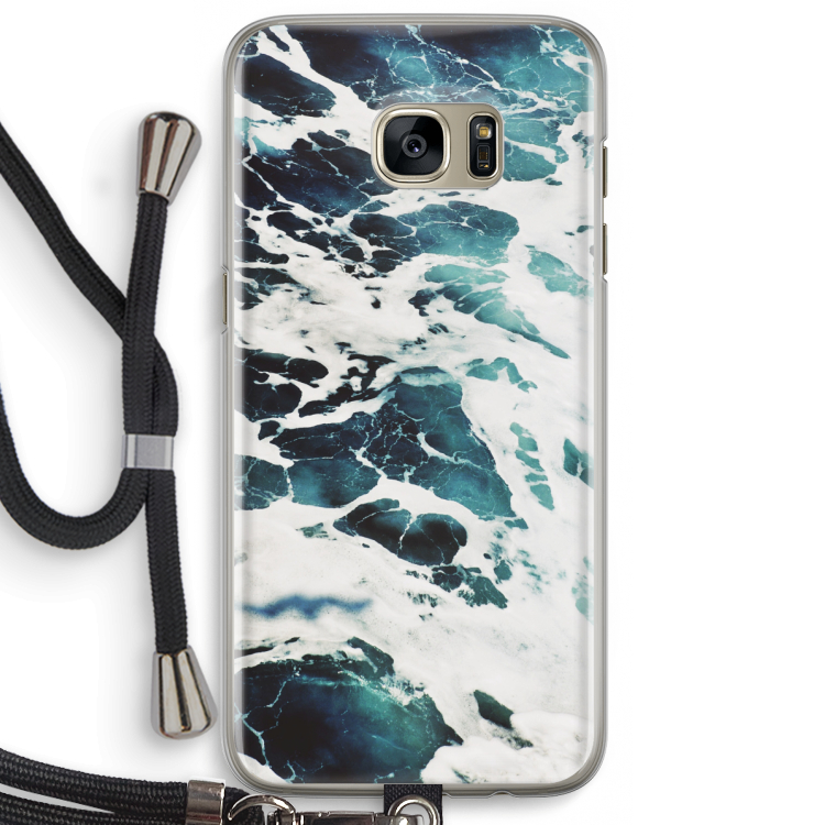 Golven: Samsung Galaxy S7 Edge Transparant Hoesje met koord