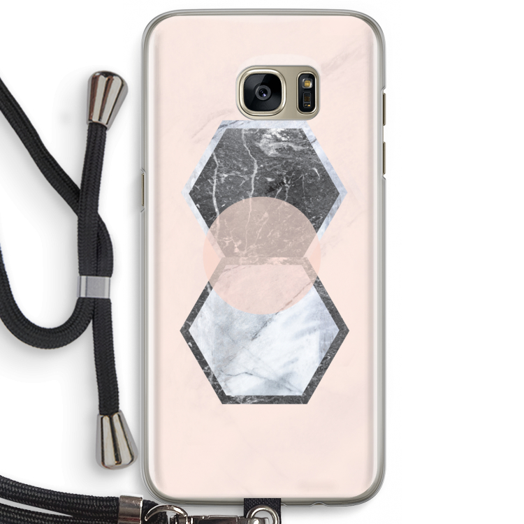 Creatieve toets: Samsung Galaxy S7 Edge Transparant Hoesje met koord