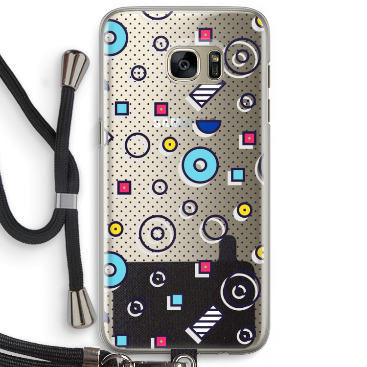 8-bit N°9: Samsung Galaxy S7 Edge Transparant Hoesje met koord