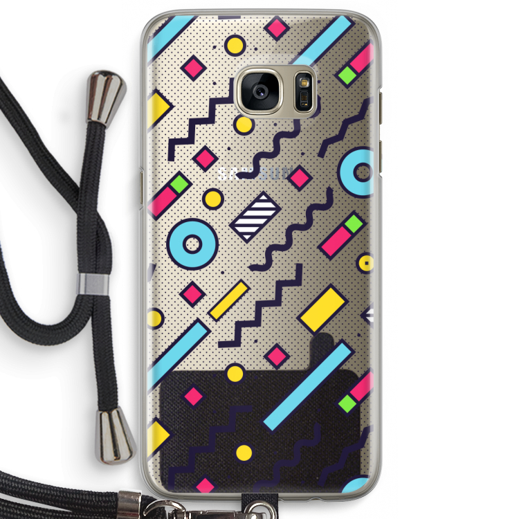 8-bit N°8: Samsung Galaxy S7 Edge Transparant Hoesje met koord